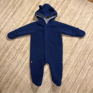 Magnificent Baby Magnetic Me Navy Stripe Bear Bunting 6 month Snowsuit One Piece
